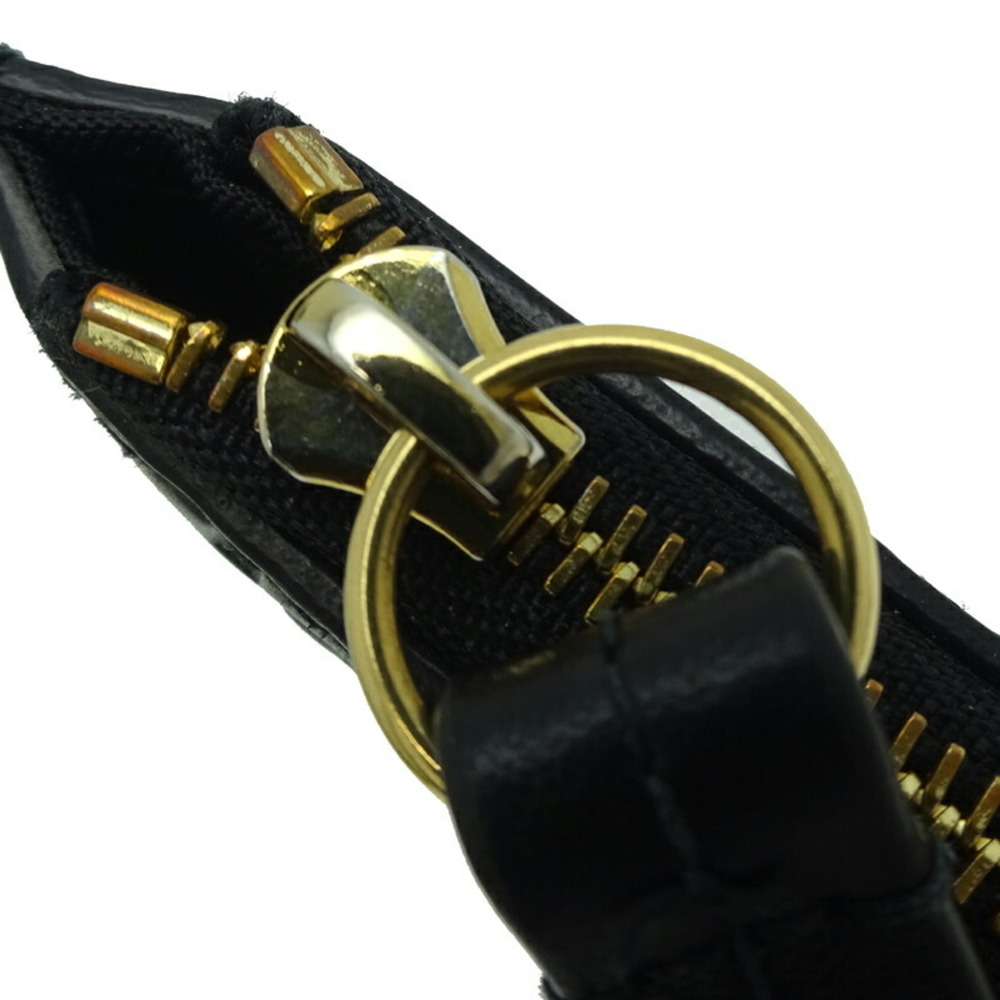 Gucci Coin Case Women's and Men's 447964 Striped Leather Black - Picture 7 of 9